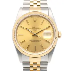 ROLEX DATEJUST WATCHES 16233 STAINLESS STEEL K18 YELLOW GOLD E MODEL USED