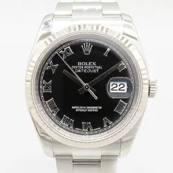ROLEX 116234 DATEJUST DATEJUST 36MM BLACK DIAL ROMAN INDEX OYSTER BAND STEEL MEN