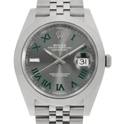 ROLEX DATEJUST 41 126300 SLATE (GREY) GREEN ROMAN 5 ROW JUBILEE BRACELET RAN...