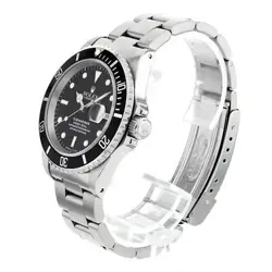 ROLEX SUBMARINER DATE 16610 BLACK ALL TRITIUM T NUMBER SECOND HAND MENS