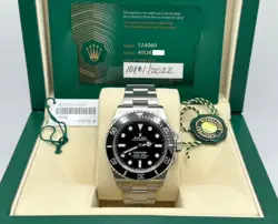 ROLEX SUBMARINER 124060 41MM BLACK CERAMIC STAINLESS STEEL BOX PAPER 2022