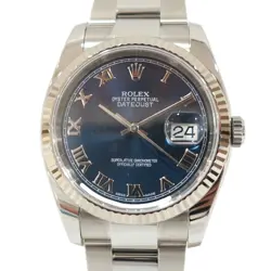 ROLEX DATEJUST 36 116234 BLUE MEN'S USED WATCH #823926