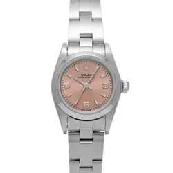 ROLEX OYSTER PERPETUAL 76080 PINK CASE SIZE 2424MM LADIES USED WATCH #81726