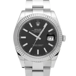 ROLEX DATEJUST 41 126334 BLACK CASE SIZE 4141MM MEN'S USED WATCH #811626