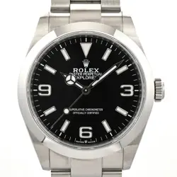 ROLEX EXPLORER 40 224270 BLACK CASE SIZE 40MM MEN'S USED WATCH #82726