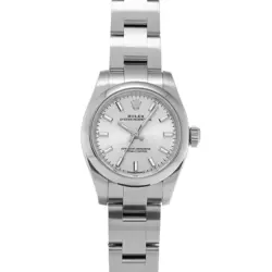 ROLEX OYSTER PERPETUAL 26 176200 SILVER LADIES USED WATCH #821526