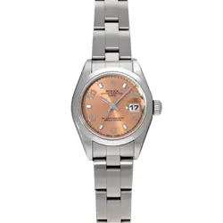 ROLEX OYSTER PERPETUAL DATE 79160 PINK LADIES USED WATCH #811526