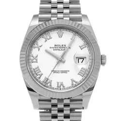 ROLEX DATEJUST 41 126334 WHITE CASE SIZE 4141MM MEN'S USED WATCH #821626