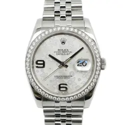 ROLEX DATEJUST 36 116244 SILVER USED WATCH #81126