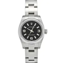 ROLEX OYSTER PERPETUAL 176200 BLACK LADIES USED WATCH #811526