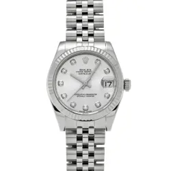 ROLEX DATEJUST 178274G SILVER CASE SIZE 31×31MM UNISEX USED WATCH #81026