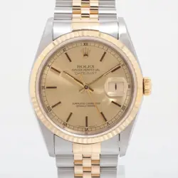 ROLEX DATEJUST 36 16233 SSYG SSYG AT CHAMPAGNE-FACE 4 EXTRA LINKS