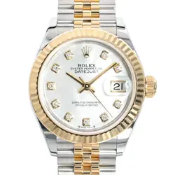 ROLEX DATEJUST 28 279173NG/J WHITE CASE SIZE 28MM LADIES USED WATCH #81026