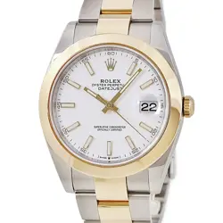 ROLEX DATEJUST 41 126303 WHITE CASE SIZE 41MM USED WATCH #81526