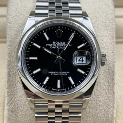 NEW, UNWORN ROLEX DATEJUST 36MM REF. 126200 BLACK DIAL,  JUBILEE BRACELET.