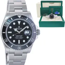 AUG 2025 NEW PAPERS ROLEX SUBMARINER 41MM BLACK CERAMIC STEEL 126610 LN WATCH