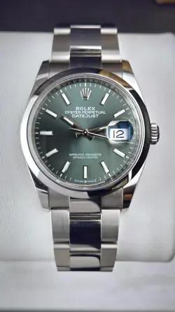 ROLEX DATEJUST 36MM MINT GREEN 126200 OYSTER BRACELET