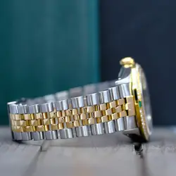 Rolex Datejust Unisex Watch White Roman Dial Yellow Gold & Steel Jubilee Band