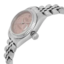 Rolex Datejust 26mm Gold Steel Jubilee Pink Roman Dial Ladies Watch 69174