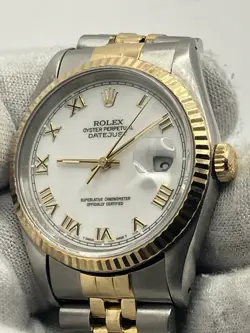 ROLEX 16233 36MM DATEJUST 18K/SS. GOOD/VG CONDITION