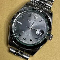 ☆ROLEX☆MEN'S WATCH DATEJUST 41MM WHITE STICK DIAL SMOOTH BEZEL STEEL☆OYSTER