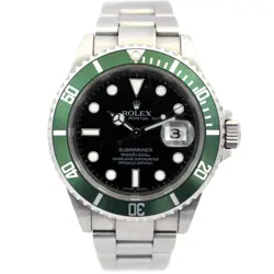 ROLEX 16610LV GREEN SUBMARINER BLACK #KN052