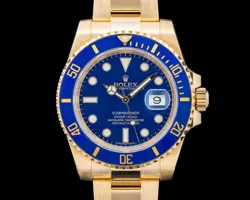 ROLEX 116618LB SUBMARINER DATE 18K YELLOW GOLD BLUE DIAL