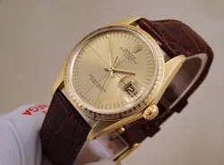 ROLEX ZEPHYR 1512 OYSTER DATE SOLID 14K GOLD  AUTOMATIC RARE WATCH FROM 1972