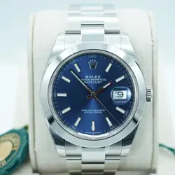 2025 NEW, UNWORN ROLEX DATEJUST 41MM, BLUE DIAL, REF. 126300