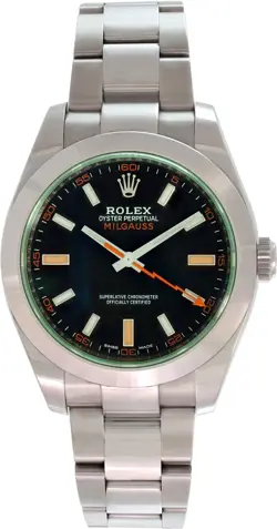 ROLEX MILGAUSS 116400GV STAINLESS STEEL BLACK DIAL 40MM AUTOMATIC WATCH