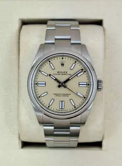 2025 ROLEX OYSTER PERPETUAL 41MM 134300 BEIGE DIAL