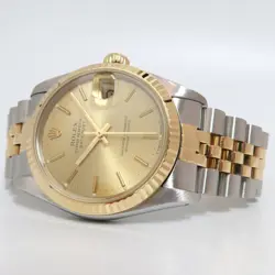 ROLEX DATEJUST 31 18KT YELLOW GOLD & STAINLESS STEEL CHAMPAGNE DIAL 68273