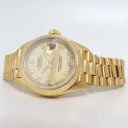 ROLEX DATEJUST 26MM SOLID 18KT YELLOW GOLD ROMAN DIAL LADIES AUTOMATIC 69178