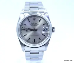 P SERIES ROLEX DATEJUST 78240 SMOOTH BEZEL OYSTER WATCH 31MM SILVER DIAL 2000