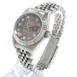 Auth ROLEX Datejust 79174NG P****** Black Shell Women's Wrist Watch