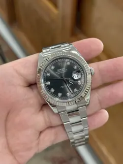 ROLEX DATEJUST 41MM REF. 126334 RHODIUM DIAMOND DIAL W/ BOX