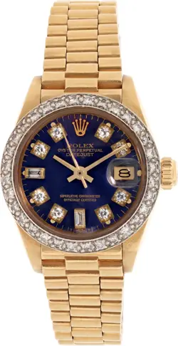 ROLEX LADIES DATEJUST IN 18K YELLOW GOLD