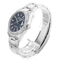 ROLEX DATEJUST 36 126234 BLUE FLUTED MOTIF BAR 3 ROW OYSTER  575040