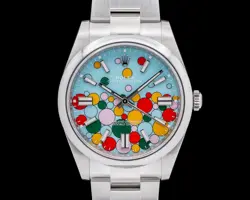 ROLEX 124300 OYSTER PERPETUAL SS CELEBRATION DIAL 2024 FULL SET