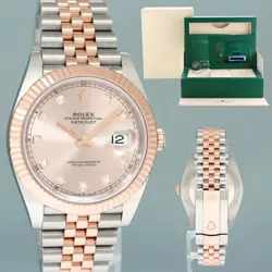 2025 NEW PAPERS ROLEX DATEJUST 41 126331 DIAMOND JUBILEE ROSE GOLD TWO-TONE
