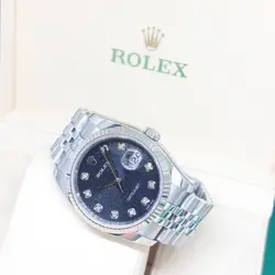 ROLEX 36MM BLACK JUBILEE DIAMONDS DATEJUST  116234 (Z SERIES)
