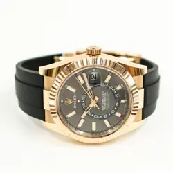 2022 Rolex Sky-Dweller, 326235, 40mm, Rose Gold, Slate Dial, Oysterflex Brace...