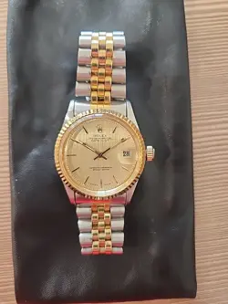 ROLEX OYSTER PERPETUAL DATEJUST MEN'S WATCH VINTAGE TWO-TONE