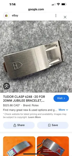 Rolex Tudor 20mm Clasp Cover previously worn excellent condition