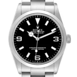 ROLEX EXPLORER I 36MM BLACK DIAL STEEL MENS WATCH 114270 BOX PAPER