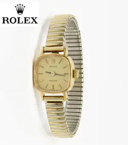 NYJEWEL VINTAGE ROLEX PRECISION 18K GOLD LADIES WATCH RUNS