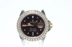 DIAMOND BEZEL ROLEX SUBMARINER 16613 TT HEAD 40MM CUSTOM DIAL & BEZEL #WI355