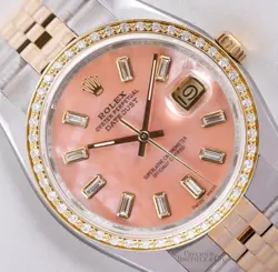 ROLEX DATEJUST 36MM 116233 2TONE JUBILEE DIAMOND BEZEL SALMON MOP DIAMOND DIAL