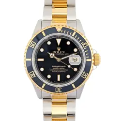 ROLEX 16613LN SUBMARINER DATE TWO TONE 40MM 1996 BOX & PAPERS