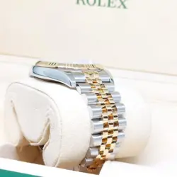 Rolex 36mm 18K Half Yellow Gold Onyx 6 & 9 Diamonds Dial Datejust REF: 116233